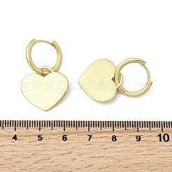 Orecchini a cerchio a forma di cuore in ottone&nbsp;EJEW-L261-022G
