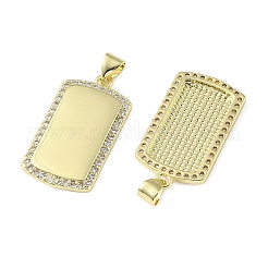 Latón micro pavimenta claro colgantes de circonio cúbico&nbsp;KK-H279-01G