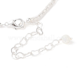 Natürliche Xiuyan-Jade-Halsketten&nbsp;NJEW-L119-01S
