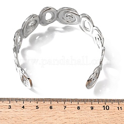 Gehämmerte Armreifen aus 304 Edelstahl für Damen&nbsp;BJEW-T030-02P