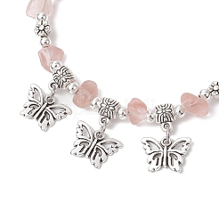 Braccialetti di perline di vetro di quarzo ciliegia naturale&nbsp;BJEW-JB11819-05