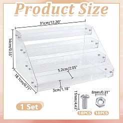 4-stufiger Acryl-Organizer für Nagellackflaschen&nbsp;ODIS-WH0043-189B
