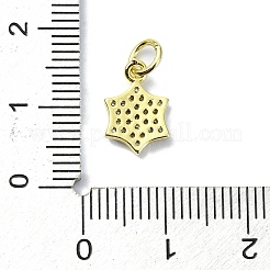 Latón micro pavimenta claro cubic zirconia encantos&nbsp;KK-H475-59G-05