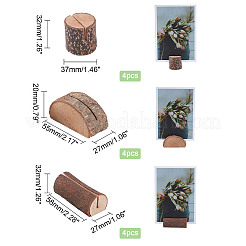 12 porte-cartes de visite en bois Schima à 3 styles&nbsp;AJEW-OC0002-41