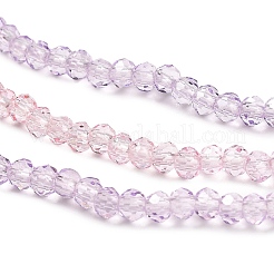 Fili di perline in vetro verniciato trasparente&nbsp;X1-DGLA-A034-T2mm-A05