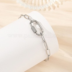 Bracelets en acier inoxydable 304 avec fermoir mousqueton à vis pour femmes&nbsp;BJEW-JB14206