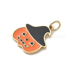 304 Edelstahl-Emaille-Anhänger mit Halloween-Motiv&nbsp;LS-STAS-Z164-03G-09
