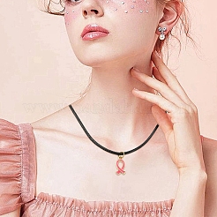 DIY-Set zur Herstellung eines Bewusstseinsband-Anhängers aus Emaille und gewachster Polyesterschnur&nbsp;DIY-YW0011-74