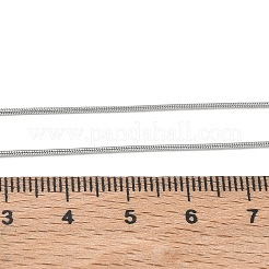 10 pz 0.9mm 304 acciaio inossidabile collana a catena a serpente rotonda&nbsp;NJEW-G203-03P