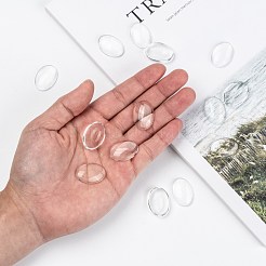 Transparent oval Glas Cabochons&nbsp;X-GGLA-R022-25x18