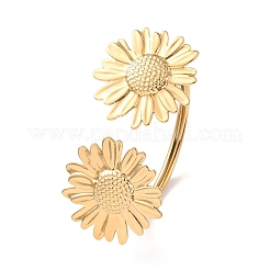 Braccialetti a forma di fiore in acciaio inossidabile 304 per donna&nbsp;BJEW-Z157-02G-03
