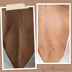 2 stücke 2 farben teardrop legierung klar zirkonia quaste sexy körper ketten&nbsp;AJEW-CY0001-26