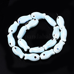 Brins de perles en céramique de porcelaine faites à la main&nbsp;X1-PORC-T006-03O