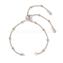 2 pz 2 colori 304 acciaio inossidabile braccialetto scorrevole makings&nbsp;AJEW-JB01280