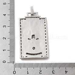 Anhänger aus Messing mit Mikropavé-Kubikzirkonia und Emaille&nbsp;KK-H458-01P-02