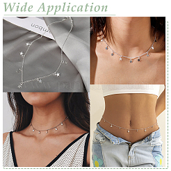 DIY-Kits zur Herstellung von Halsketten aus Messingkabelketten&nbsp;DIY-ME0001-93P