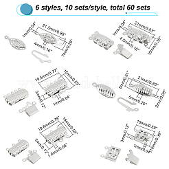 60 Satz 6 Stile 304 Edelstahl-Boxverschlüsse&nbsp;STAS-DC0009-62