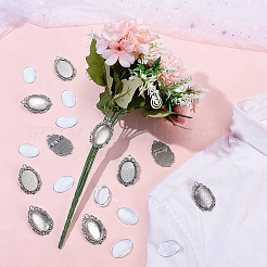 15 broche de style tibétain sertie de cabochon&nbsp;TIBE-ME0001-18