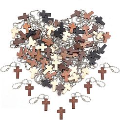 80 Stück 4 Farben Kreuz Holzanhänger&nbsp;DIY-NB0007-52