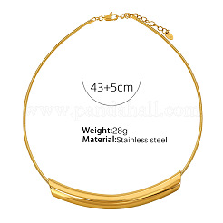 Colliers à chaîne serpent ronde en tube incurvé en acier inoxydable 304 pour femmes&nbsp;FS-WG91F2E-02