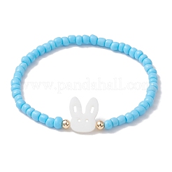 Bracelets extensibles en perles de verre&nbsp;BJEW-MZ00126-04