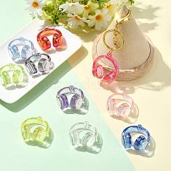 10 Stück 10 Farben UV-Beschichtung transparente Acrylanhänger&nbsp;TACR-FS0001-72