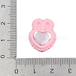 Perline in lega verniciate a spruzzo con strass&nbsp;PALLOY-D029-04C-RS