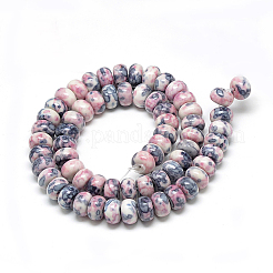 Chapelets de perle en jade d'un océan blanc synthétique&nbsp;LS-G-S257-5x10mm-10