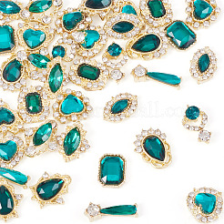 48 Stück 12 Stile Legierung Strass Cabochons&nbsp;MRMJ-TA0001-45A