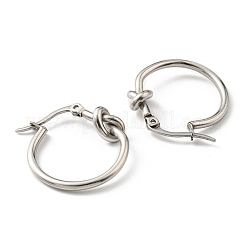 Pendientes de aro con nudo de acero inoxidable 304 que no se deslustran&nbsp;EJEW-F319-06P