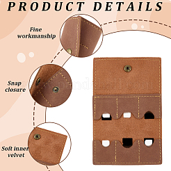 2 porte-carte SD en cuir PU 2 couleurs avec 6 emplacements pour cartes&nbsp;AJEW-CL0002-70A