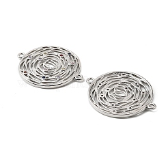 Messing Micro Pave bunte Zirkonia Hohlverbinder Charms&nbsp;KK-K351-58D-P