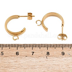 Componenti per orecchini a bottone in acciaio inossidabile 304&nbsp;STAS-C160-01A-G