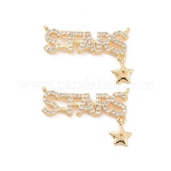 Pendentifs en laiton zircon cubique transparent&nbsp;KK-E068-VC155