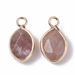 Natürliche Erdbeer-Quarz-Anhänger&nbsp;G-S359-014C