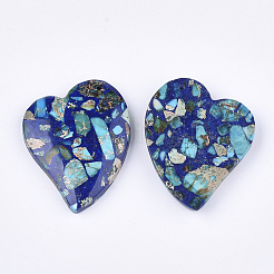 Montierte synthetische imperiale Jaspis und natürliche Lapislazuli-Anhänger&nbsp;G-S329-053