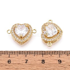 Ciondoli connettore in ottone con pavé di zirconi cubici trasparenti&nbsp;KK-N284-23G