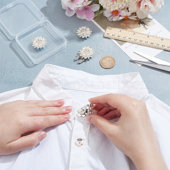 Manschettenknöpfe aus Legierung mit Blumen-Strass&nbsp;HJEW-NB00200