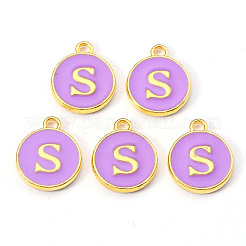 Charms smaltati in lega placcati oro&nbsp;ENAM-S118-10S
