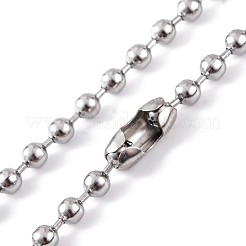 Anlaufgeschützte Kugelketten aus 304 Edelstahl für Damen&nbsp;NJEW-G135-01D-P