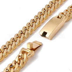Collier à chaîne gourmette en acier inoxydable 304 avec placage ionique (IP) pour femme&nbsp;NJEW-E155-03G