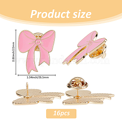 16 épingle en émail en forme de nœud papillon&nbsp;JEWB-FH0002-01A