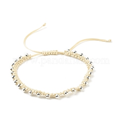 Cavigliera con perline intrecciate in ematite sintetica&nbsp;AJEW-AN00479