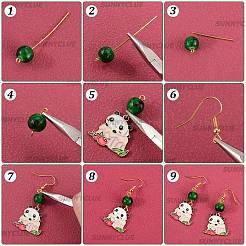 DIY-Set zum Basteln von Ohrringen mit Panda-Motiv&nbsp;DIY-SC0023-69