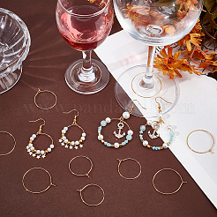 160 pieza de 4 anillos de latón para dijes de copas de vino&nbsp;KK-SP0001-33G