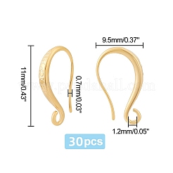 30 gancio per orecchini in ottone placcato&nbsp;KK-DC0002-38