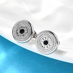 Orecchini a bottone in acciaio inossidabile 304&nbsp;EJEW-F361-11P
