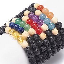Ensemble de bracelets extensibles en perles rondes&nbsp;BJEW-JB08837