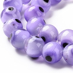 Chapelets de perle rondes au mauvais œil manuelles&nbsp;LS-LAMP-L055-8mm-21