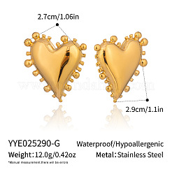 304 Edelstahl Herz Ohrstecker&nbsp;UK5889-1